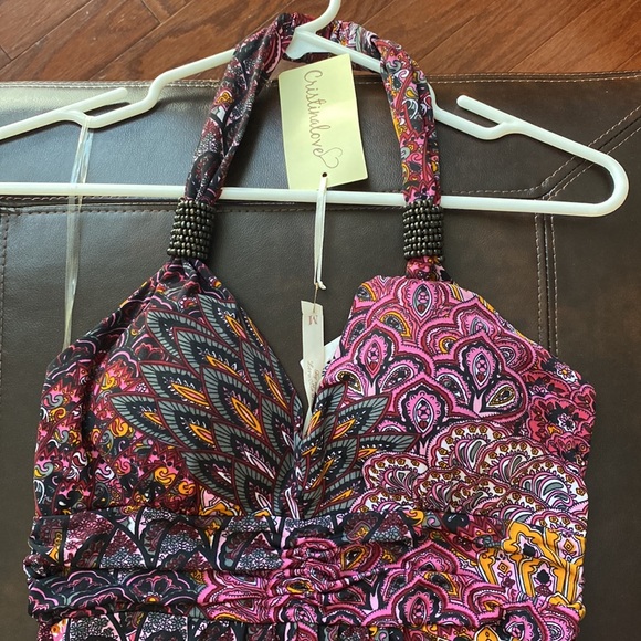 NWT Halter Maxi Dress with Built in Cups - Picture 2 of 5